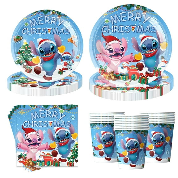 Christmas Tableware Set Paper Plates and Napkins,Cups Birthday Party Supplies for Christmas Xmas Winter Holiday Party Decorations,Service 20