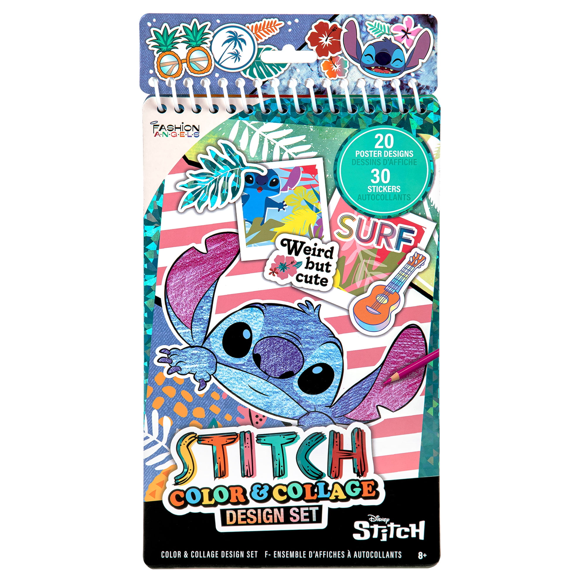 Fashion Angels Stitch Design Set - Includes 15 Posters and 7 Sticker Pages for Creative Collage Art