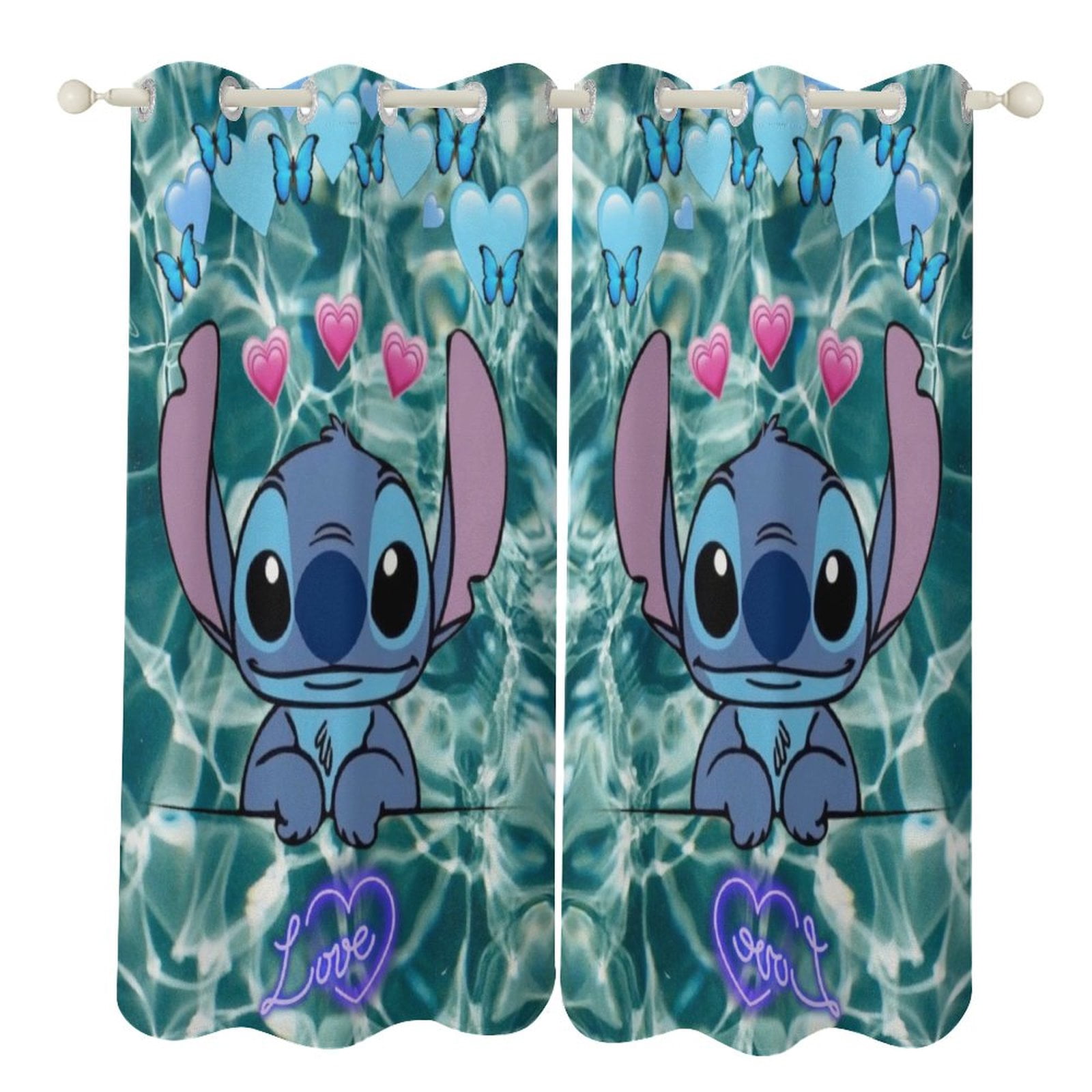 Stitch Curtains 72 Inch,Blackout Curtains,Cartoon Curtains for Living ...