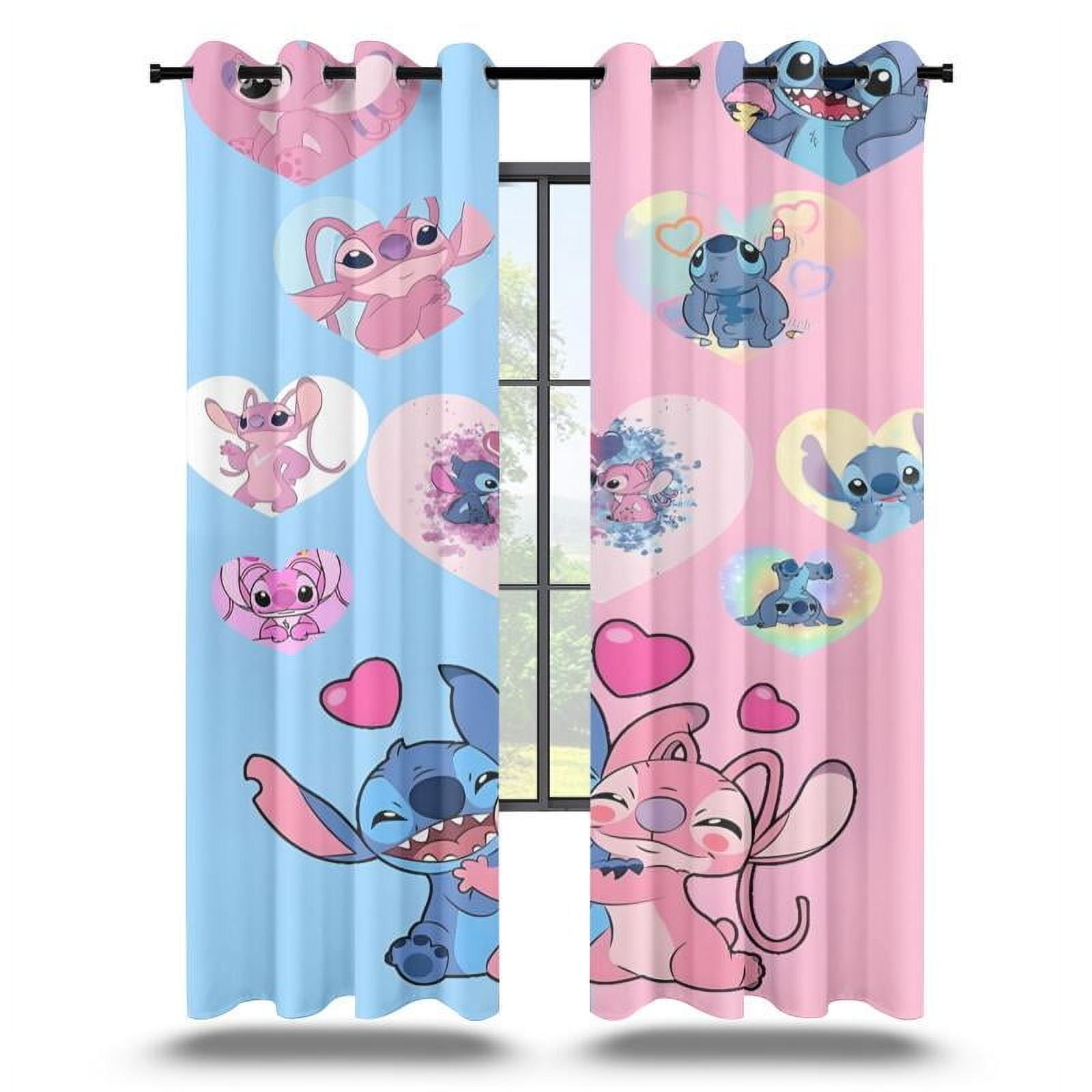 Stitch Curtains Cartoon Character Curtains for Boys Girls Bedroom ...