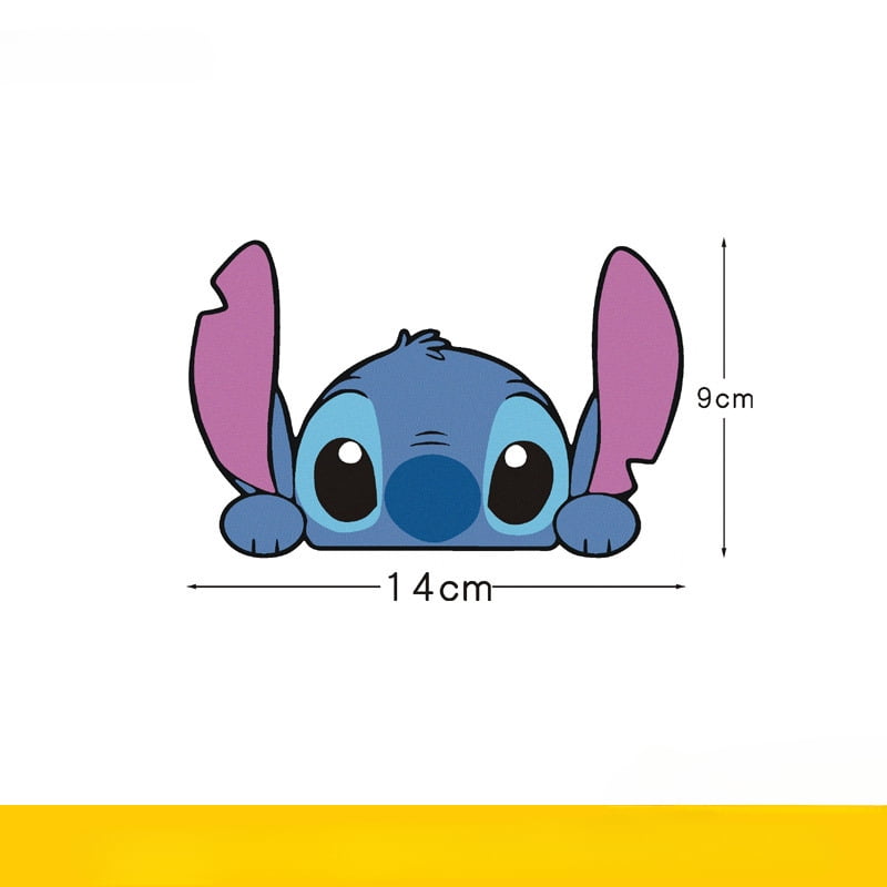Stitch Cute Car Sticker Cartoon Auto Window Driving Mirror Decals Rear ...