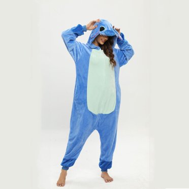 Adult Stitch Onesie Pajamas - Animal Cosplay Costume Sleepwear For Women & Girls (Loose Fit Nightwear)