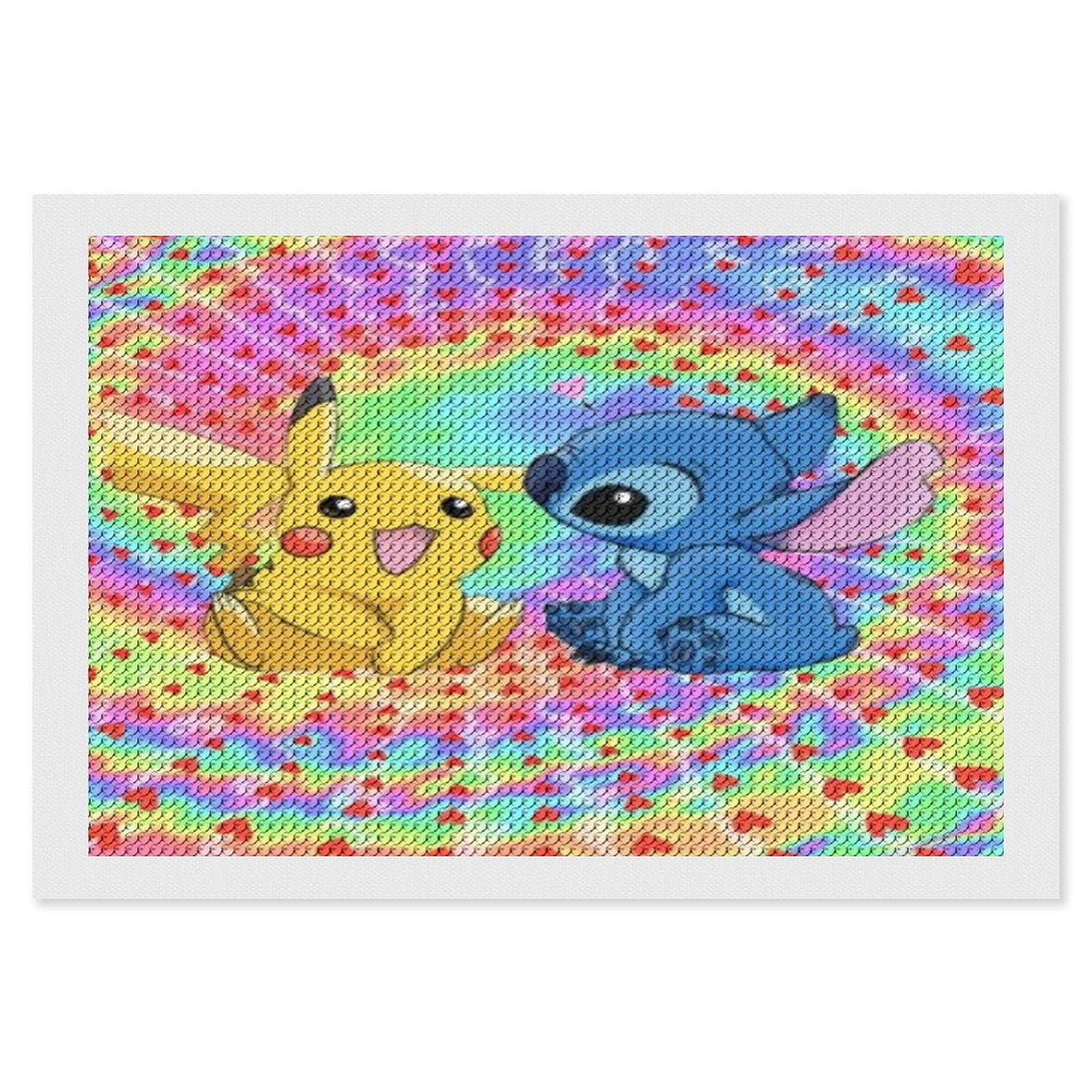 Stitch Diamond Art Painting Kits for Adults, Full Drill Diamond Dots