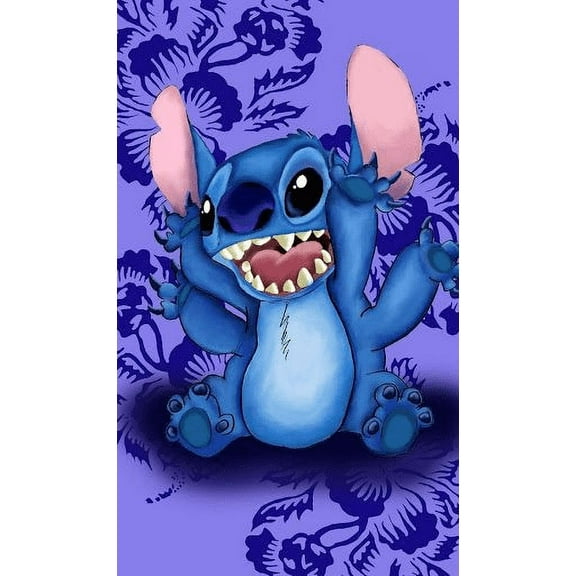 Stitch Diamond Painting Kits for Adults,5D Full Round Diamond Diamond Art Kit, Large Dots Diamond Painting for Beginners, DIY Beads for Home Wall Decor, 12x16inch