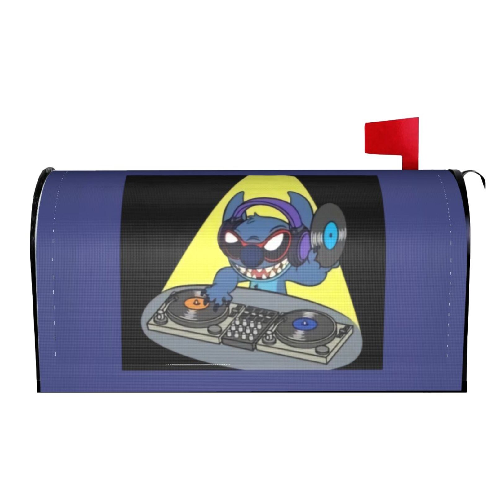 Stitch Djing Cartoon Character Mailbox Cover Magnetic Standard Size ...