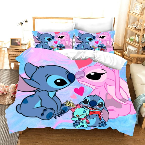 Stitch Duvet Cover Set Comforter Bedding 3d Children'S Bedding Set 3-Piece