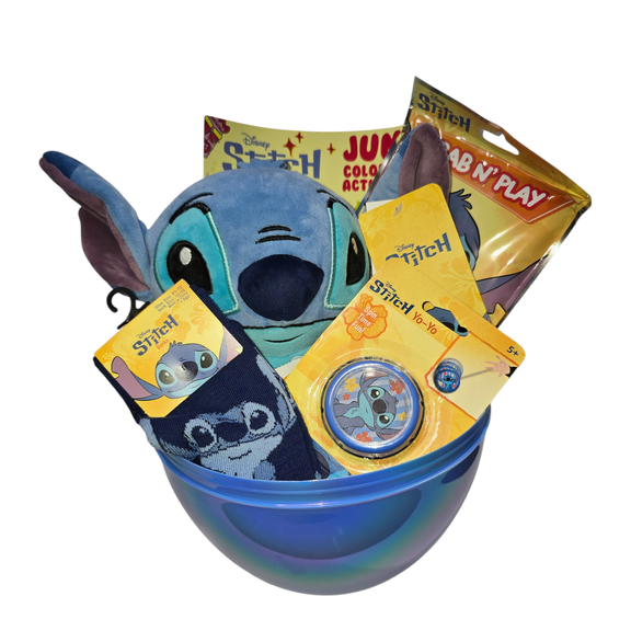 Stitch Easter/Birthday Premade basket Toys and Candy May Vary