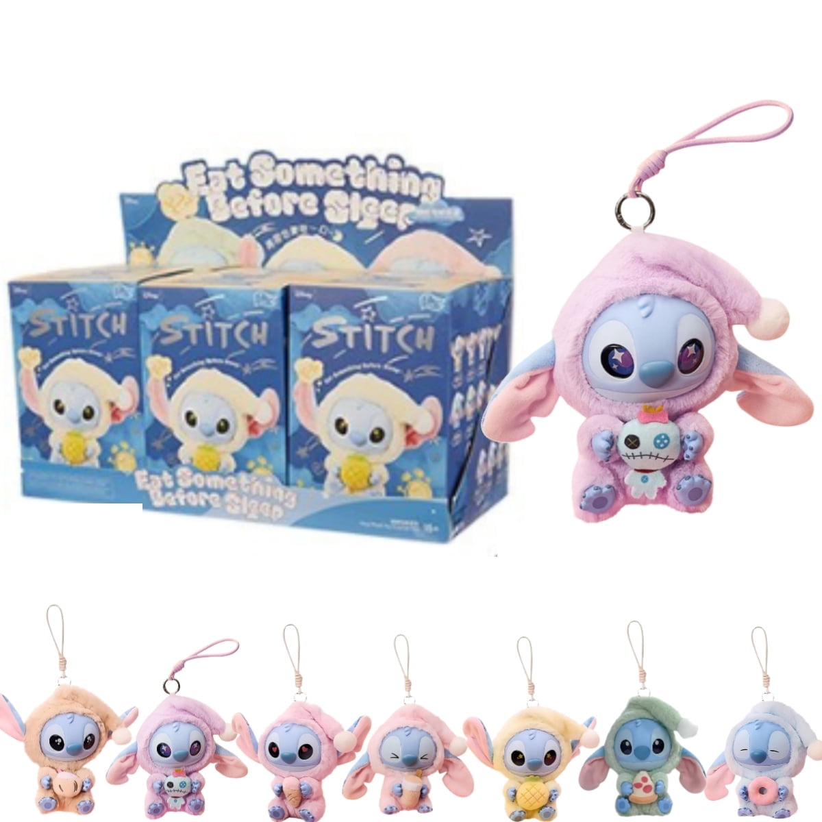②MINISO スティッチ Eat Something Before Sleep Disney Stitch Eat Something Before Sleep Series Vinyl Plush