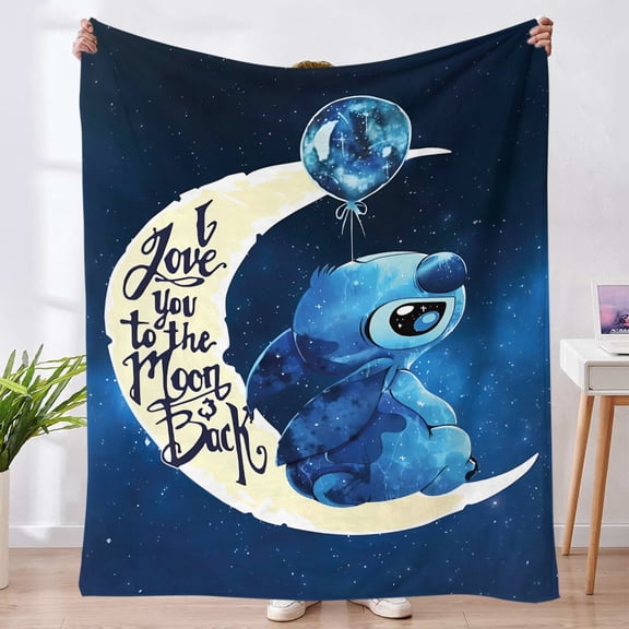Stitch Flannel Blankets,Soft Cozy Throw Blanket for Couch Bed,Perfect Gift for Fans