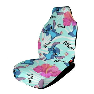 Stitch Front Seat Covers 2 Pack, Vehicle Seat Protector Car Mat Covers, Fit Most Bucket Seats