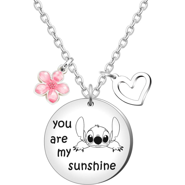 Stitch Popcorn Bucket Nzztont Stitch Necklace Gifts Stitch Gifts For Sister Lilo And Stitch Necklace For Girls