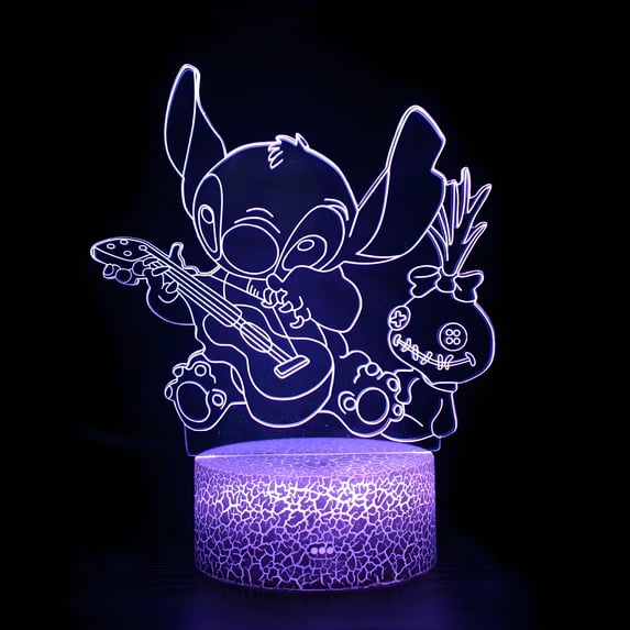 Stitch Gifts for Friend Cool Night Light with Timer Remote & Smart Touch 16 Colors Changing Dimmable Cool Room Decor Bedside Lamp for Bedroom Boys Girls