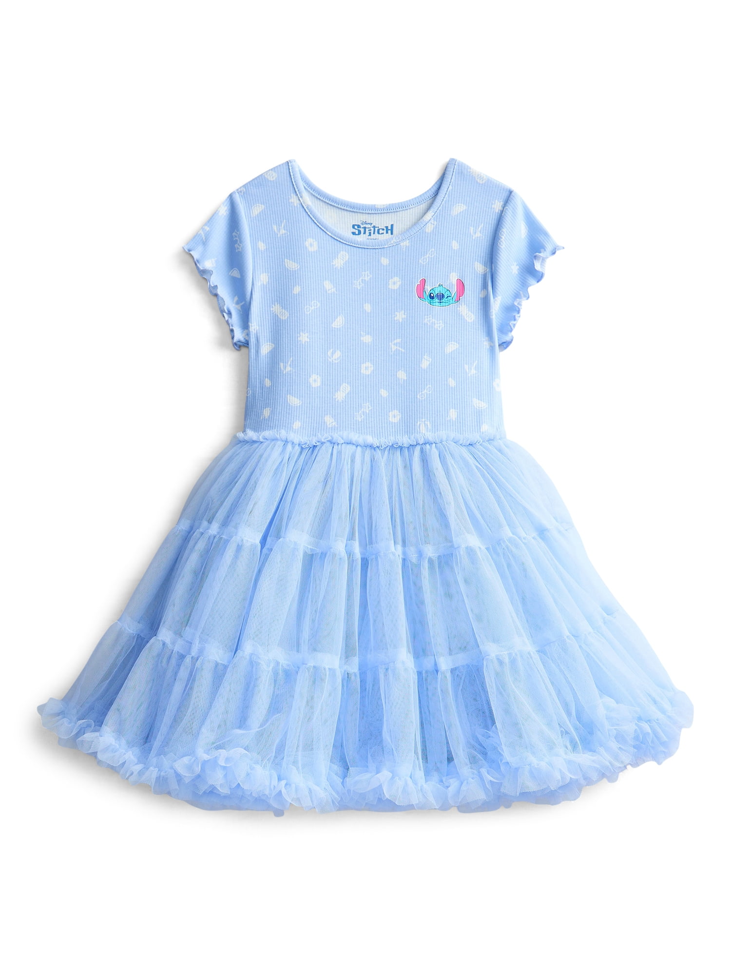 Stitch Girls' Graphic Tutu Dress with Short Sleeves, Sizes 4-12