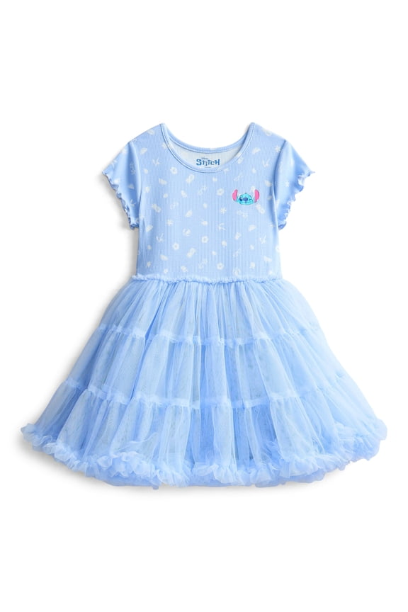 Girls' Graphic Tutu Dress with Short Sleeves, Sizes 4-12