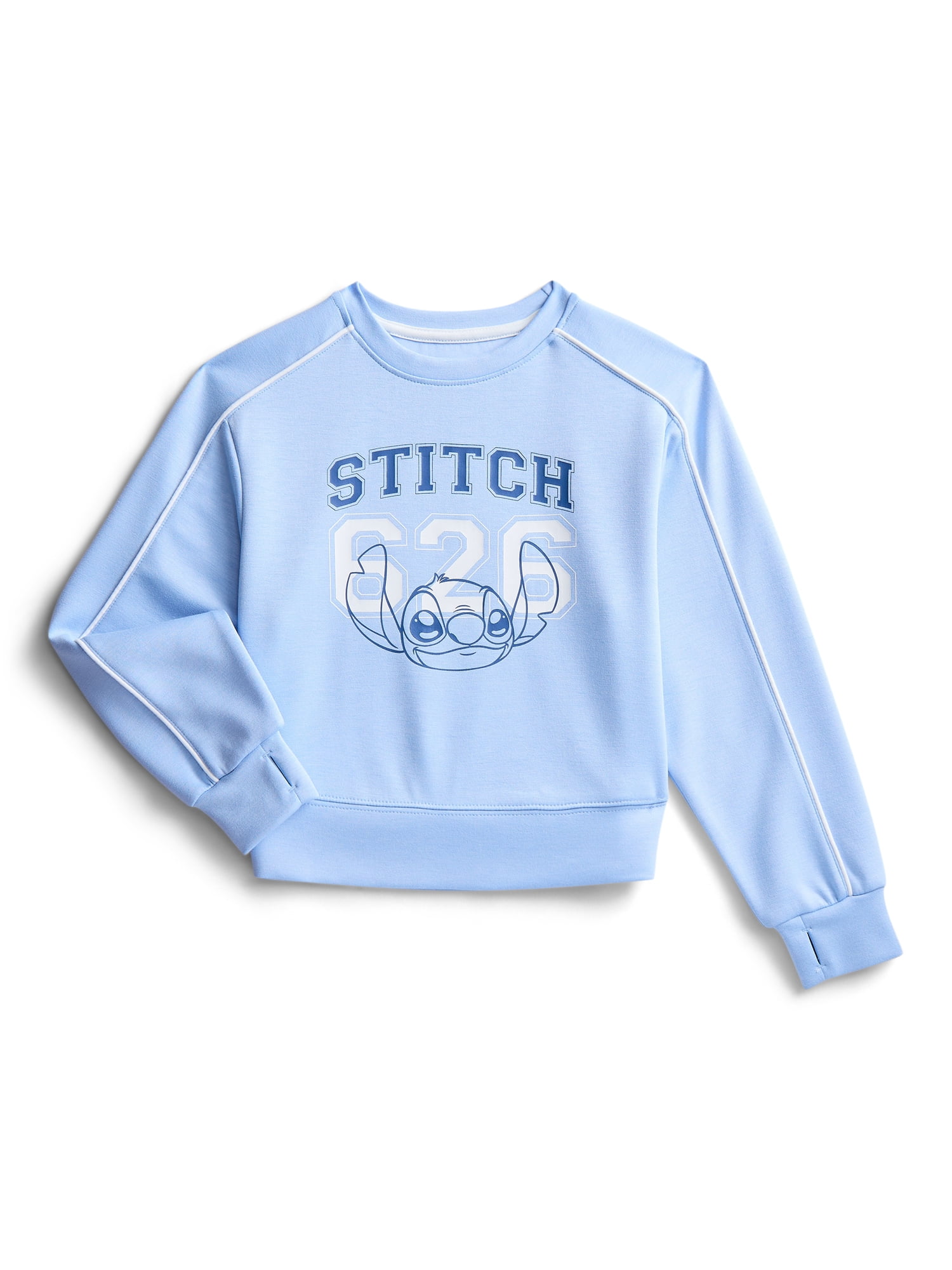Stitch Toddler & Big Girls Active Graphic Sweatshirt with Long Sleeves, Sizes 12M-12