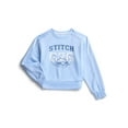thumbnail image 1 of Stitch Toddler & Big Girls Active Graphic Sweatshirt with Long Sleeves, Sizes 12M-12, 1 of 9
