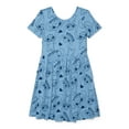 thumbnail image 1 of Stitch Girls Print Skater Dress with Short Sleeves, Sizes 4-12, 1 of 3