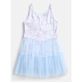 thumbnail image 1 of Stitch Girls Sleeveless Allover Print Tulle Romper, Sizes 4-12, 1 of 8