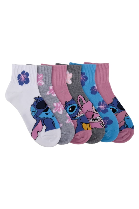 Girls 6-pack Ankle Socks, Sizes S-L