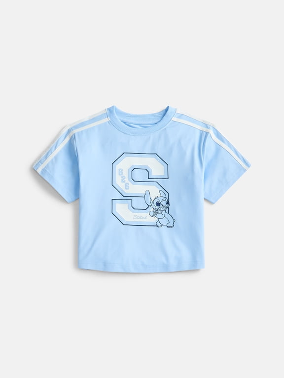 Girls Active Graphic Jersey with Short Sleeves, Sizes 4-12