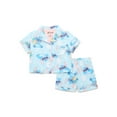 thumbnail image 1 of Stitch Girls' Button Front Top and Shorts Pajama Set, 2-Piece, Sizes 4-12, 1 of 3