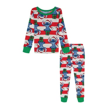 Stitch Girls Christmas Pajama Top & Pant Set, 2-Piece, Sizes 4-10