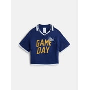 Stitch Girls Game Day Short Sleeve Sweater, Sizes 4-16