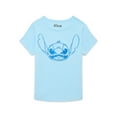 thumbnail image 1 of Disney Stitch Girls Embroidered Graphic T-Shirt, Sizes 4-16, 1 of 3