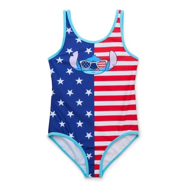 Stitch Girls Swimsuit, 1-Piece, Sizes 4-12