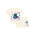 thumbnail image 1 of Stitch Girls Tee with Short Sleeves and Shorts Set, 2-Piece, Sizes 4-16, 1 of 3