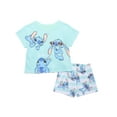 thumbnail image 1 of Stitch Girls Top and Shorts Pajama Set, 2-Piece, Sizes 4-12, 1 of 3