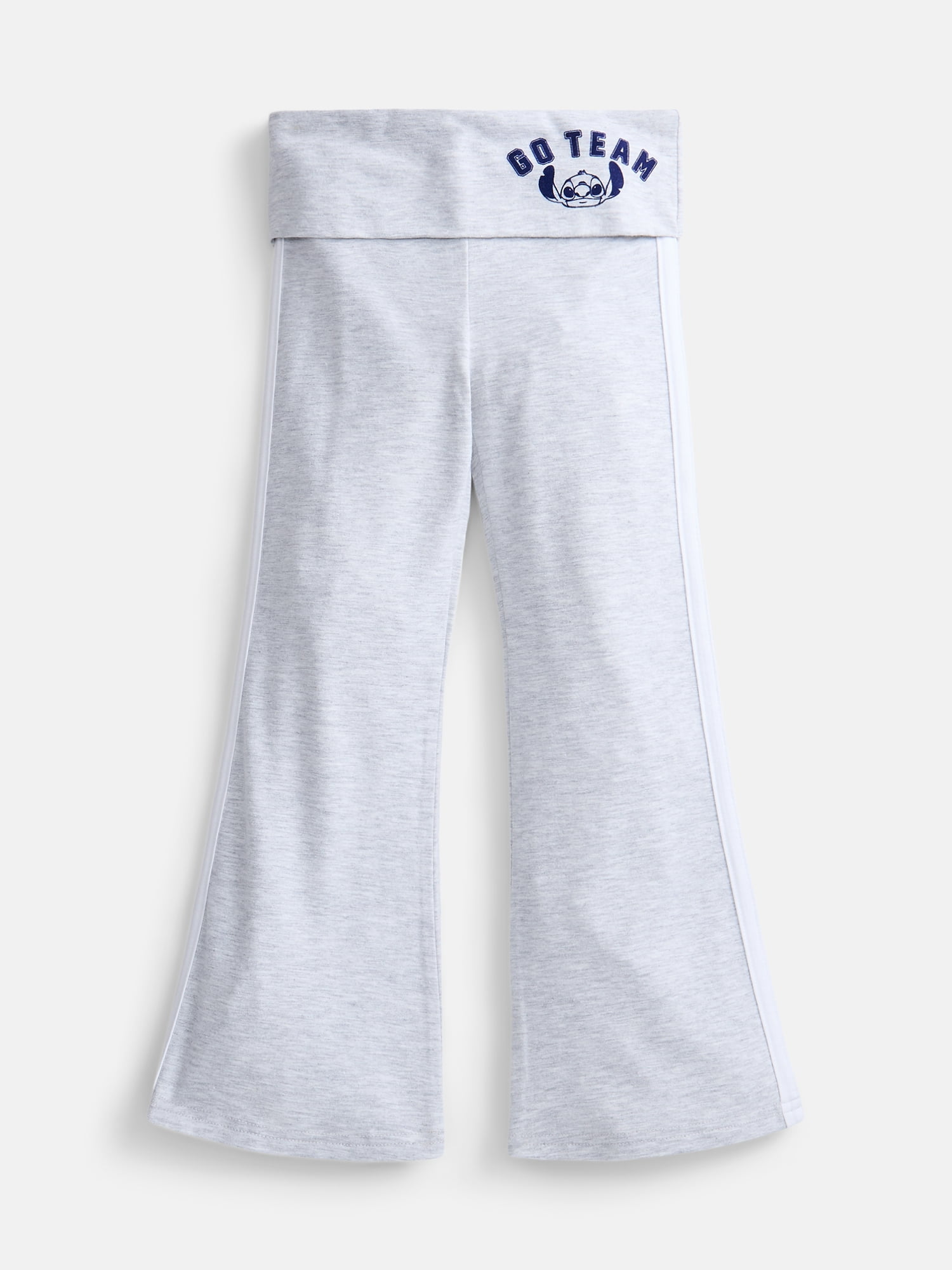 Stitch Girls' Varsity Graphic Flare Leggings with Foldover Waist, Sizes 4-19