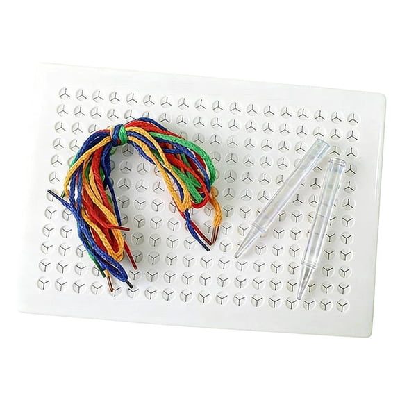 Stitch Grid for Kids Stich Grid Thread Board DIY Children's String Weaving Senso