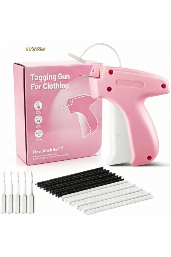 Stitch Gun for Clothes, Handheld Stitch Gun Quick Clothing Fixer, Portable Tagging Gun for Home & Retail Use, Includes 6 Needles,1000 Black & 1000 White Fasteners