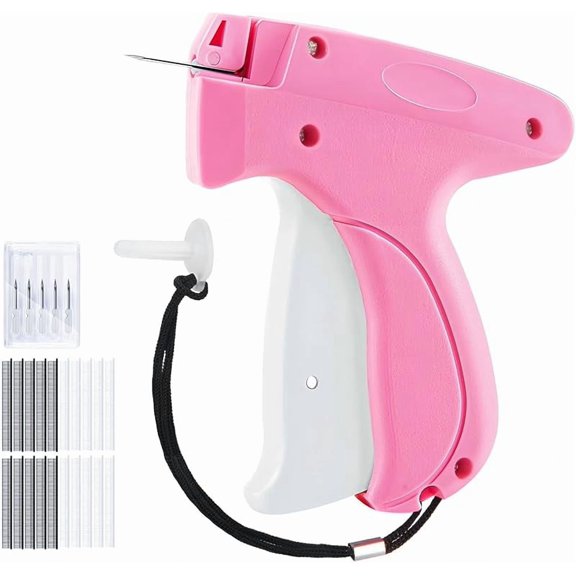 Stitch Gun for Clothes - Stitchy Tagging Gun for Clothing - Handheld Stitch Gun Quick Clothing Fixer - Includes 6 Needle1500 Black Fasteners & 1500 White Fasteners (Purple)