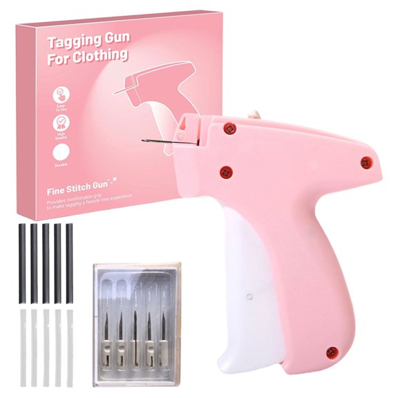 Stitch Gun for Clothes Stitchy Tagging Gun for Clothing Stitchy Quick Clothing Fixer,Stitch Gun Quick Clothing Fixer Sewing Kit,Handheld Cloth Sewing Stitch Clothing Fixer(5Needle+1000Fasteners/1Set)