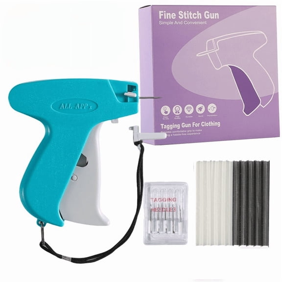 Stitch Gun for Clothes Handheld Stitch Gun Quick Clothing FixerSewing Kit Includes 500 Black Fasteners & 500 White Fasteners & 5 Needles