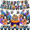 thumbnail image 1 of Halloween Birthday Decorations Halloween Party Supplies Set Include Banner, Balloons, Hanging Swirls,Cake Topper, Cupcake Toppers for  Birthday Party Decorations, 1 of 10