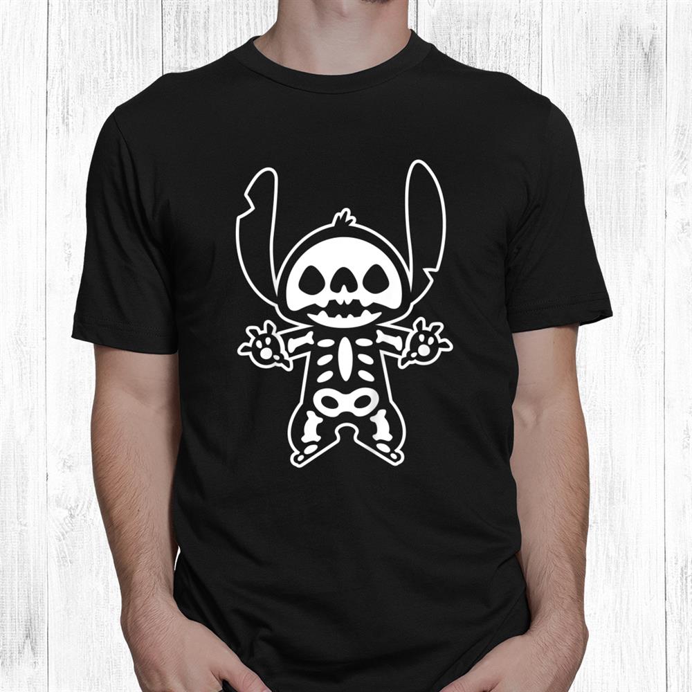 Stitch Halloween Skeleton Tshirt