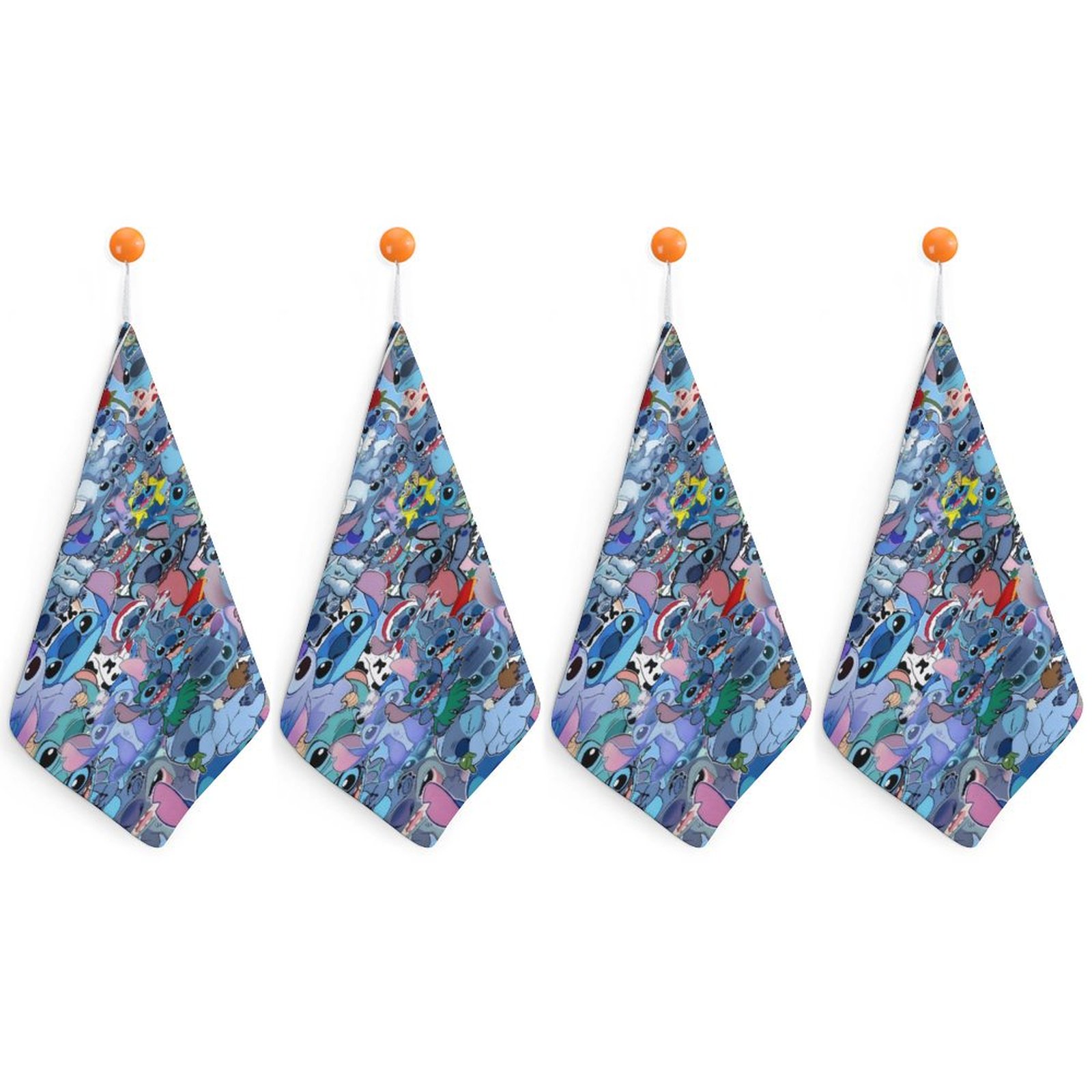 Stitch Hand Towels for Bathroom, Cotton Face Towels Soft Absorbent for