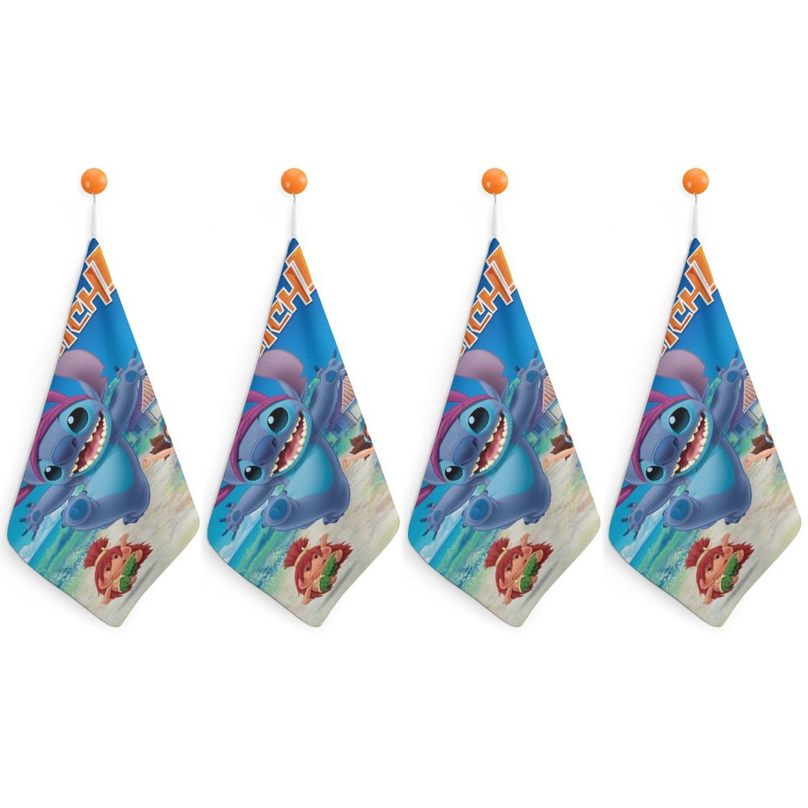 Stitch Hand Towels for Bathroom, Cotton Face Towels Soft Absorbent for