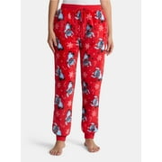LICENSE Stitch Women's Plush Holiday Joggers, Sizes XXS-2XL