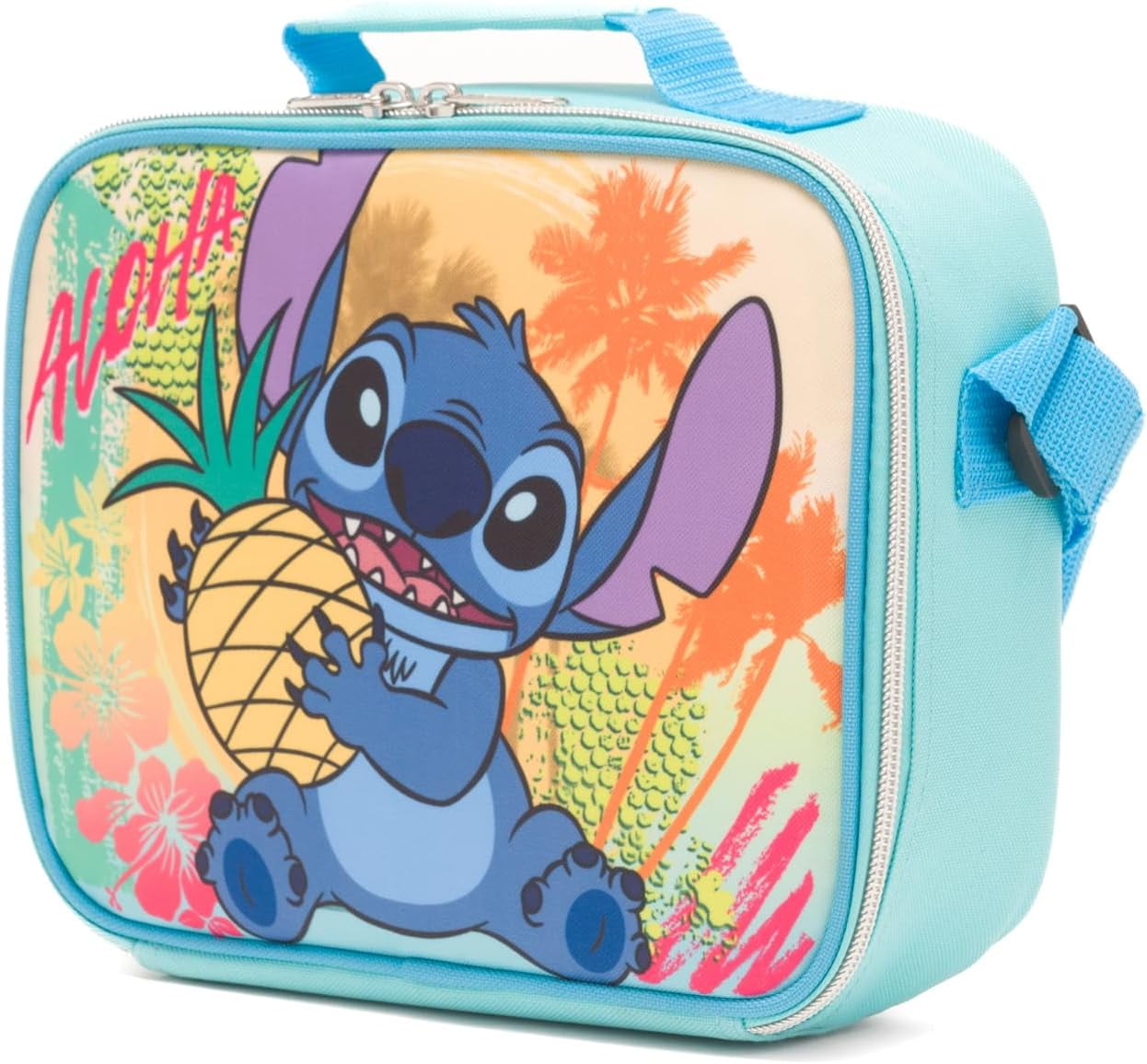Stitch Insulated Lunch Box with Adjustable Shoulder Straps