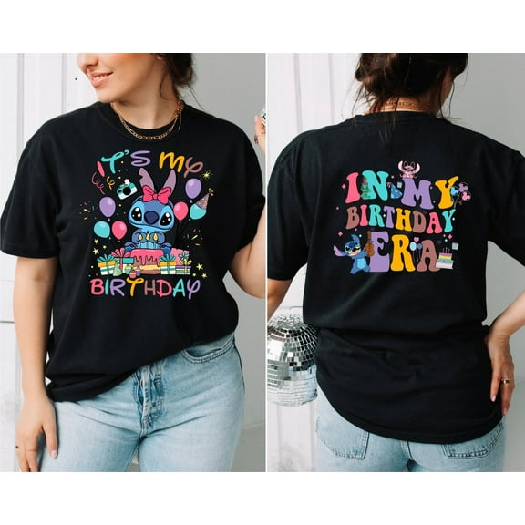 Stitch It'S My Birthday T-Shirt, Disney Birthday Shirt, In My Birthday Era Tee, Retro Disney Shirt, Disney Stitch Shirt, Disney Vacation Tee