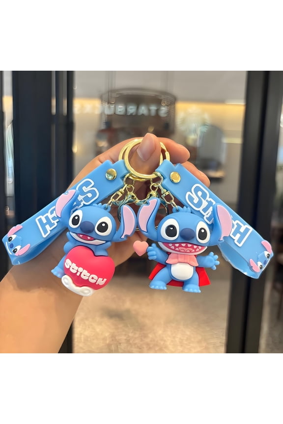 Stitch Keychain Cartoon Key Chains for Kids Girls Boys Couple Keychain for Keys Backpack Bag Phone Gift for Birthday