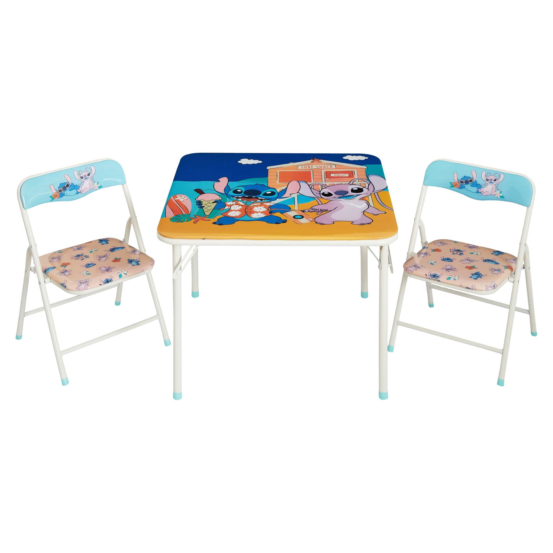 Disney Stitch Kids' 3-Piece Table and Chairs Set, Blue