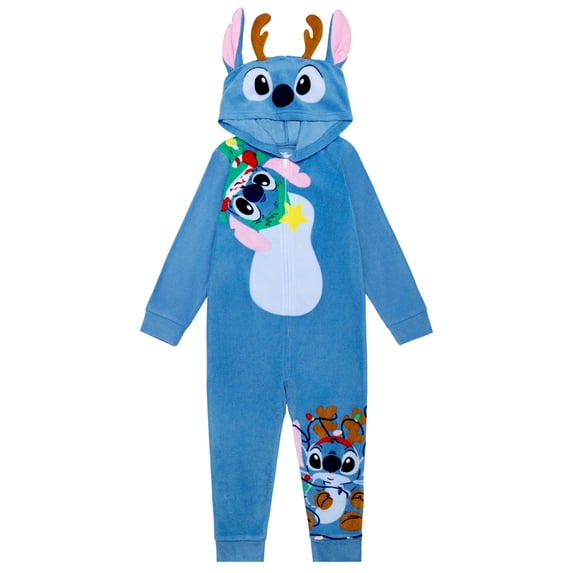 Stitch Kids Holiday Union Suit with Hood, Sizes 4-12