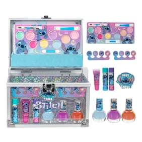 Stitch Kids Makeup Kit Train Case Beauty Set, Washable Play Makeup Set for Kids&rsquo; Party Favors