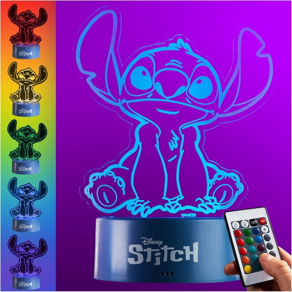 Disney Stitch LED Table Light with Remote Control Color Changing Desk Lamp