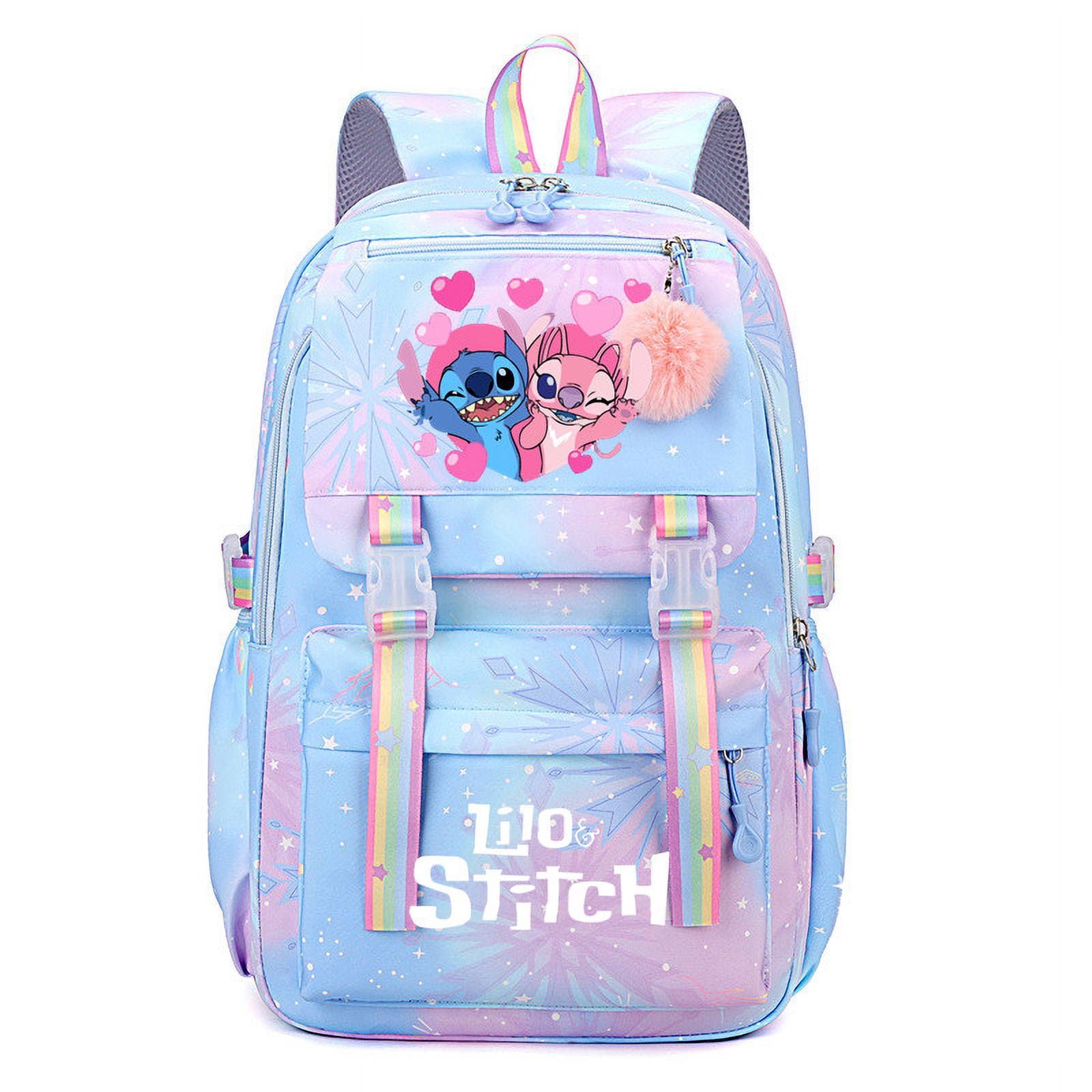 Stitch Large Capacity Backpack Casual Nylon Cute Daypack Anime bag Casual Travel Commute Knapsack